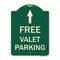 Signmission Free Valet Parking with Ahead Arrow Heavy-Gauge Aluminum Architectural Sign, 24" x 18", G-1824-23944 A-DES-G-1824-23944 - alternate 1